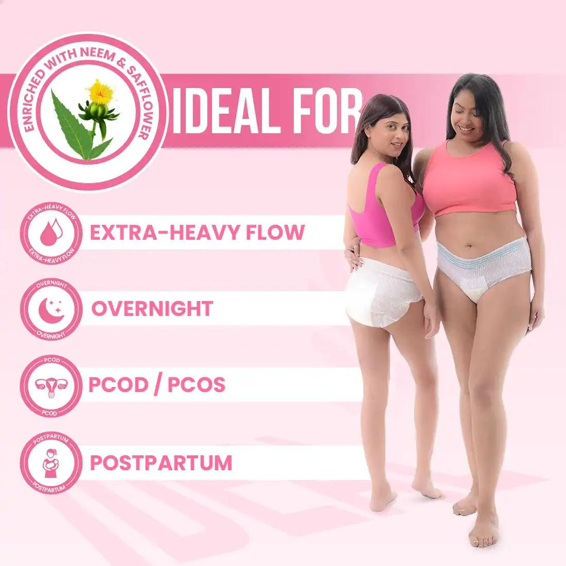 Subscribe to everteen Period Care Disposable Period Panties L-XL (70-115 cm) 10N - 360° Protection, Soft, With Neem, Safflower