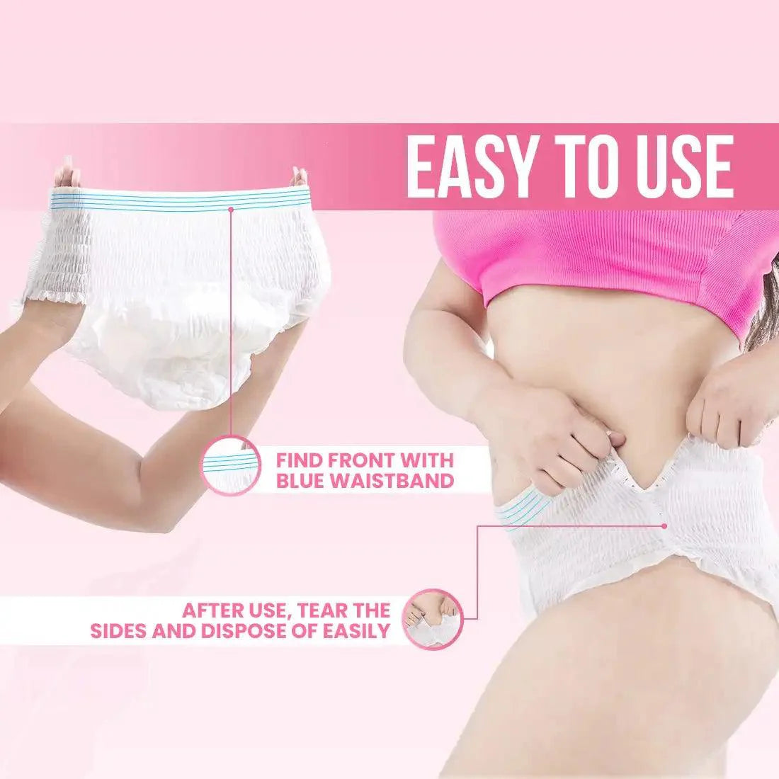 Subscribe to everteen Period Care Disposable Period Panties L-XL (70-115 cm) 10N - 360° Protection, Soft, With Neem, Safflower