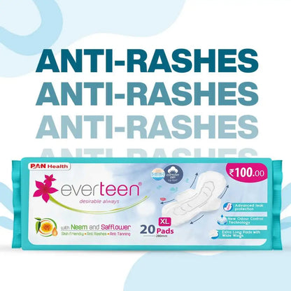 Subscribe to everteen XL Dry 20 Sanitary Pads with Neem, Safflower