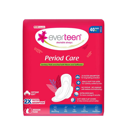 Subscribe to everteen Period Care XL Soft 40 Sanitary Pads with Neem and Safflower