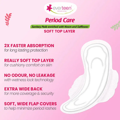 Subscribe to everteen Period Care XL Soft 40 Sanitary Pads with Neem and Safflower