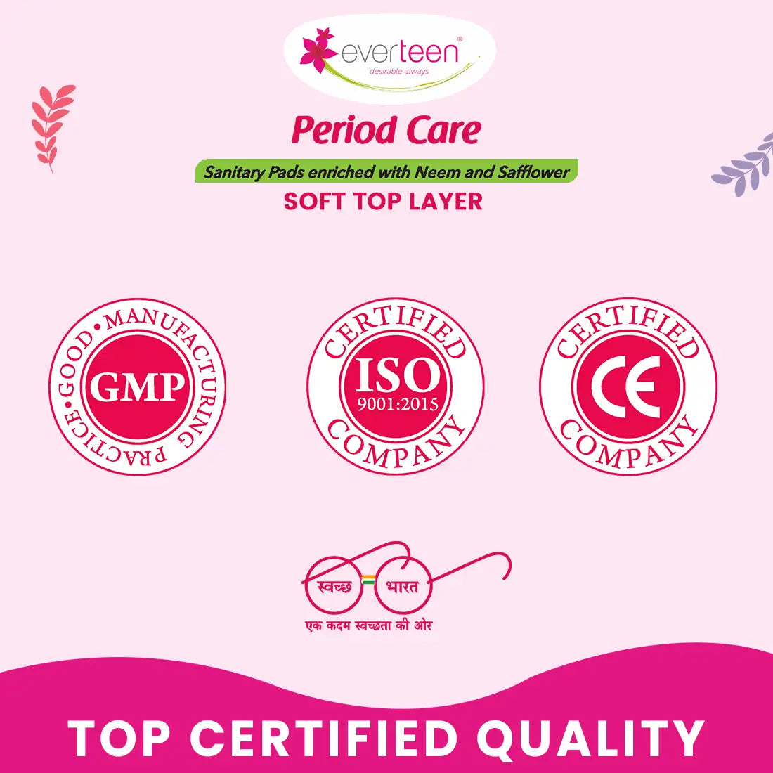 Subscribe to everteen Period Care XL Soft 40 Sanitary Pads with Neem and Safflower