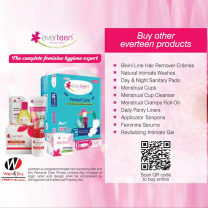 everteen Daily Panty Liners for Vaginal Discharge and Urinary Incontinence in Women